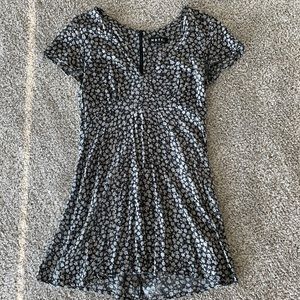 Black and grey floral urban outfitters mini dress